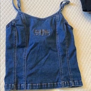 Harley denim corset top
